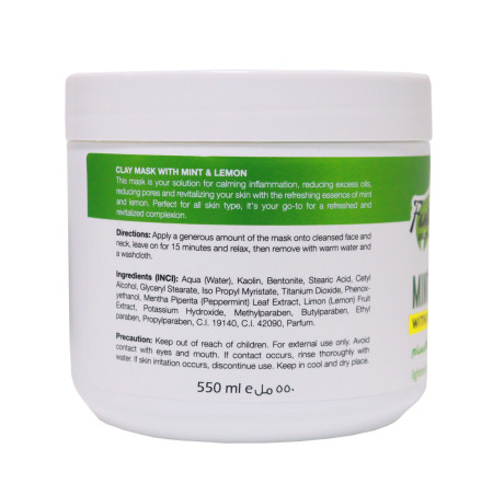 FANTASY MINT CLAY MASK WITH LEOM EXTRACTS 550ML