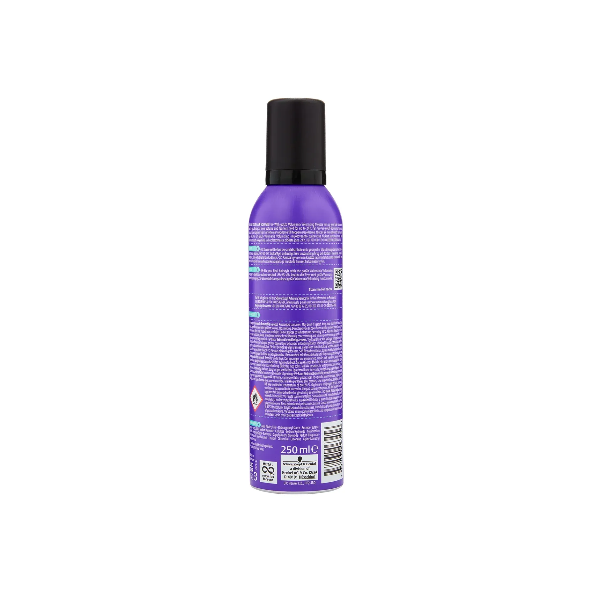 got 2 b 24h Volumising Mousse 250ml - Image 5