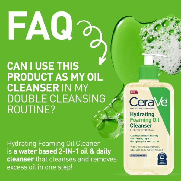 Cerave Hyrating Foaming Oil Clenser 237ml - Image 3