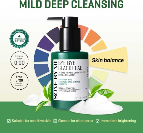 BYE BYE Blackhead Bubble Cleanser 120gm - Image 2