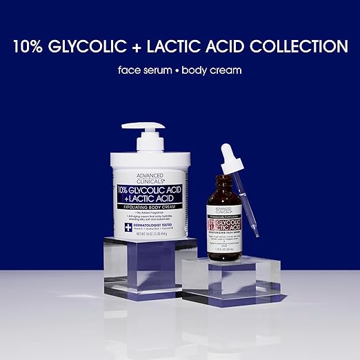 Advanced Clinicals 10% Glycolic+Lactic Acid Serum 52ml - Image 2