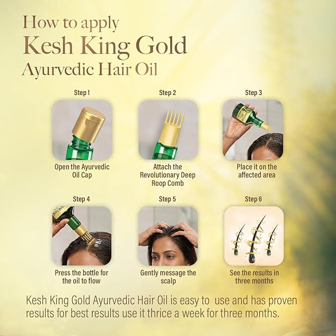 Kesh King Gold Ayurdic Oil 100ml - Image 4