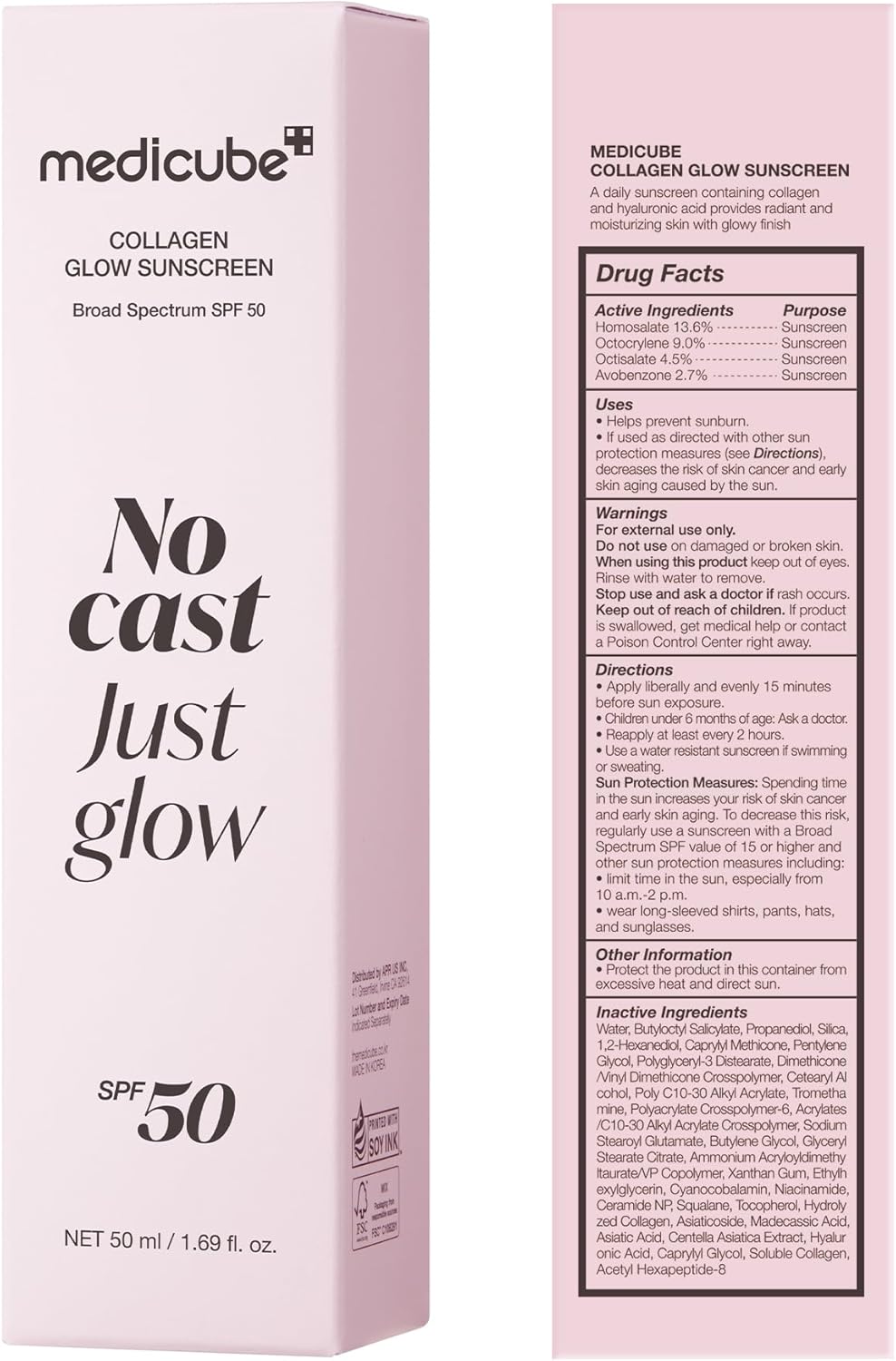 Medicube Glow Collagen Sunscreen 50ml SPF 50 - Image 4