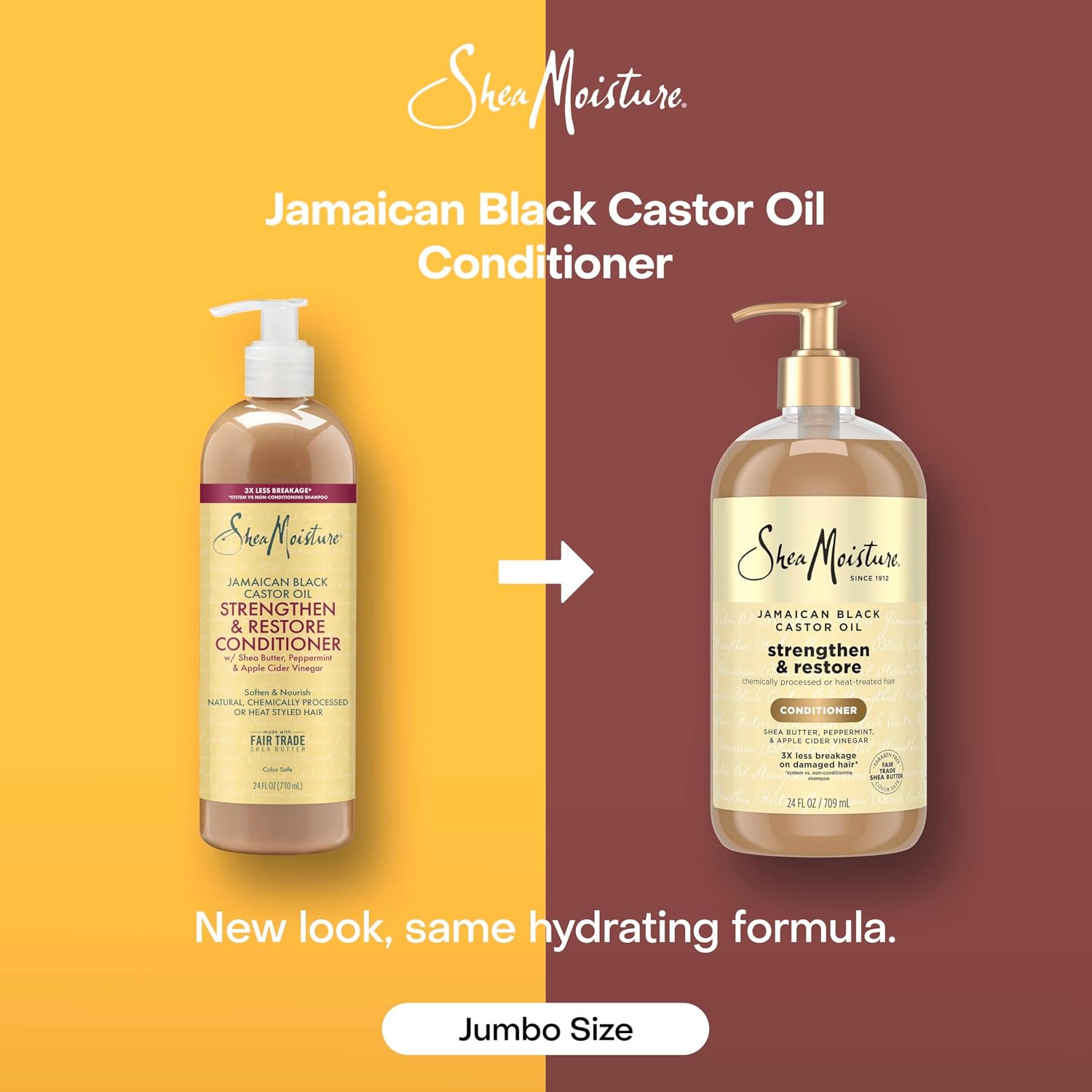 Shea Moisture JBC Oil Strengthen & Restore Treatment Conditioner 384ml - Image 4