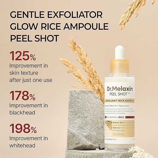Dr.Melaxin Peel Shot Exfoliating White Rice Ampoule 80ml - Image 5