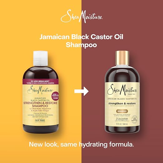 Shea Moisture JBC Oil Strengthen & Restore Treatment Shampoo 384ml - Image 3