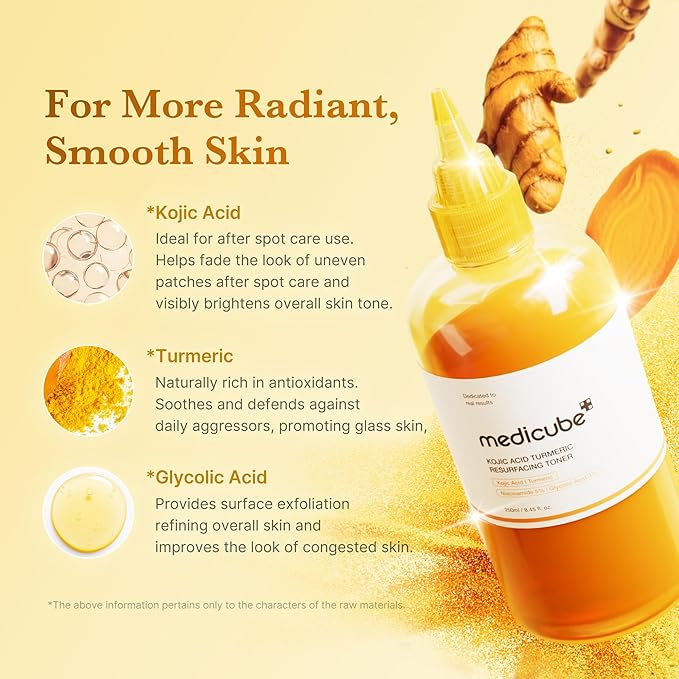 Medicube Kojic Acid Turmeric Resurfacing Toner 250ml - Image 7