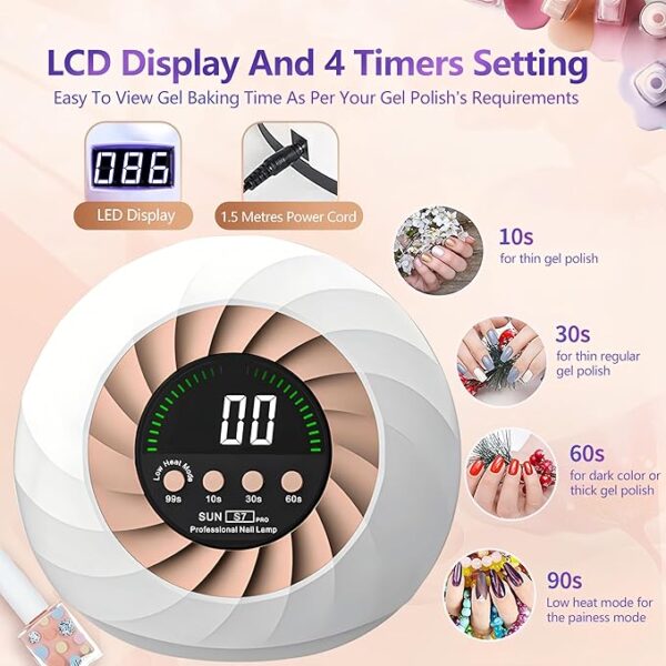 Nail Lamp 268 W 2 in 1 Led/UV - Image 4
