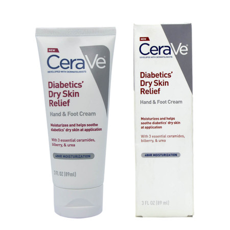 Cerave Diabetic'Dry Skin Relif Hand & Foot Cream 3 Fl Oz 89 Ml