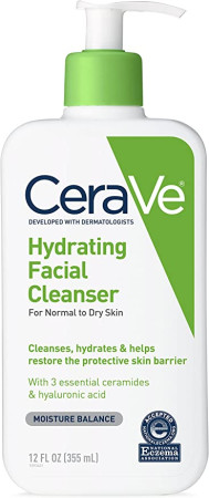 Cerave Hydrating Facial Cleanser For Normal To Dry Skin 12 Fl Oz 355 Ml