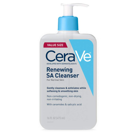 Cerave Renewing Sa Cleanser For Normal Skin 16 Fl Oz 473 Ml