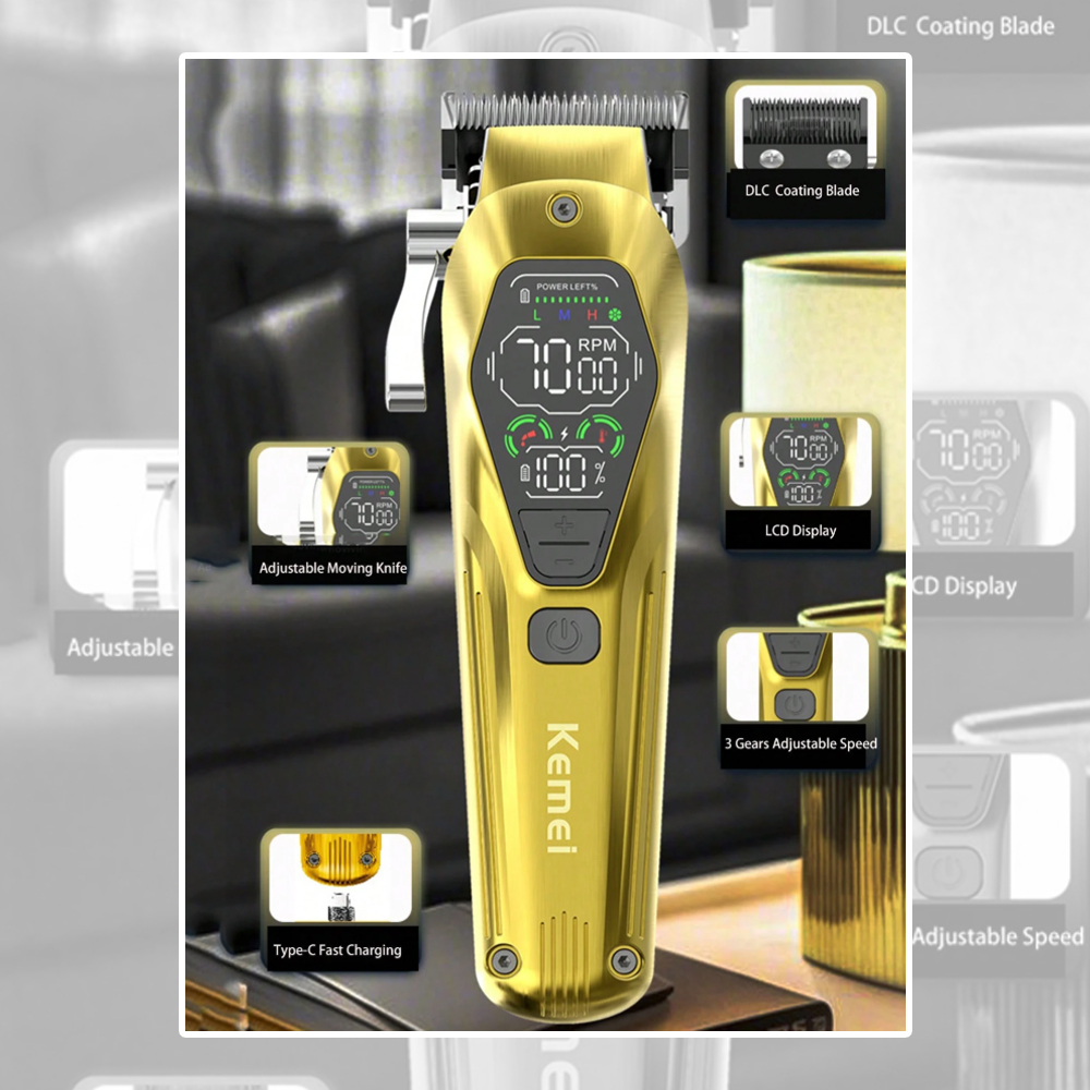 Kemei Hair Clipper KM 1698 LCD