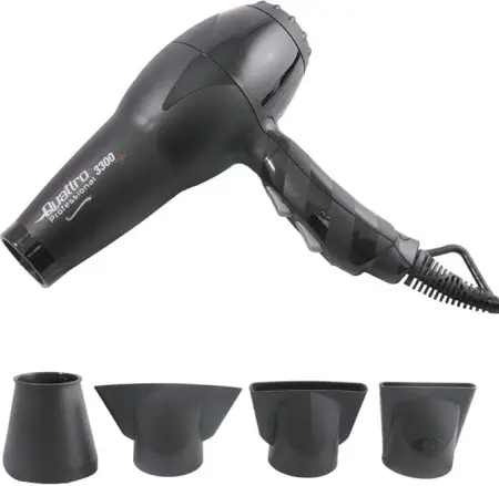 Quattro Coifin Hair Dryer Ne3 Uk - Black, 3300 Plus
