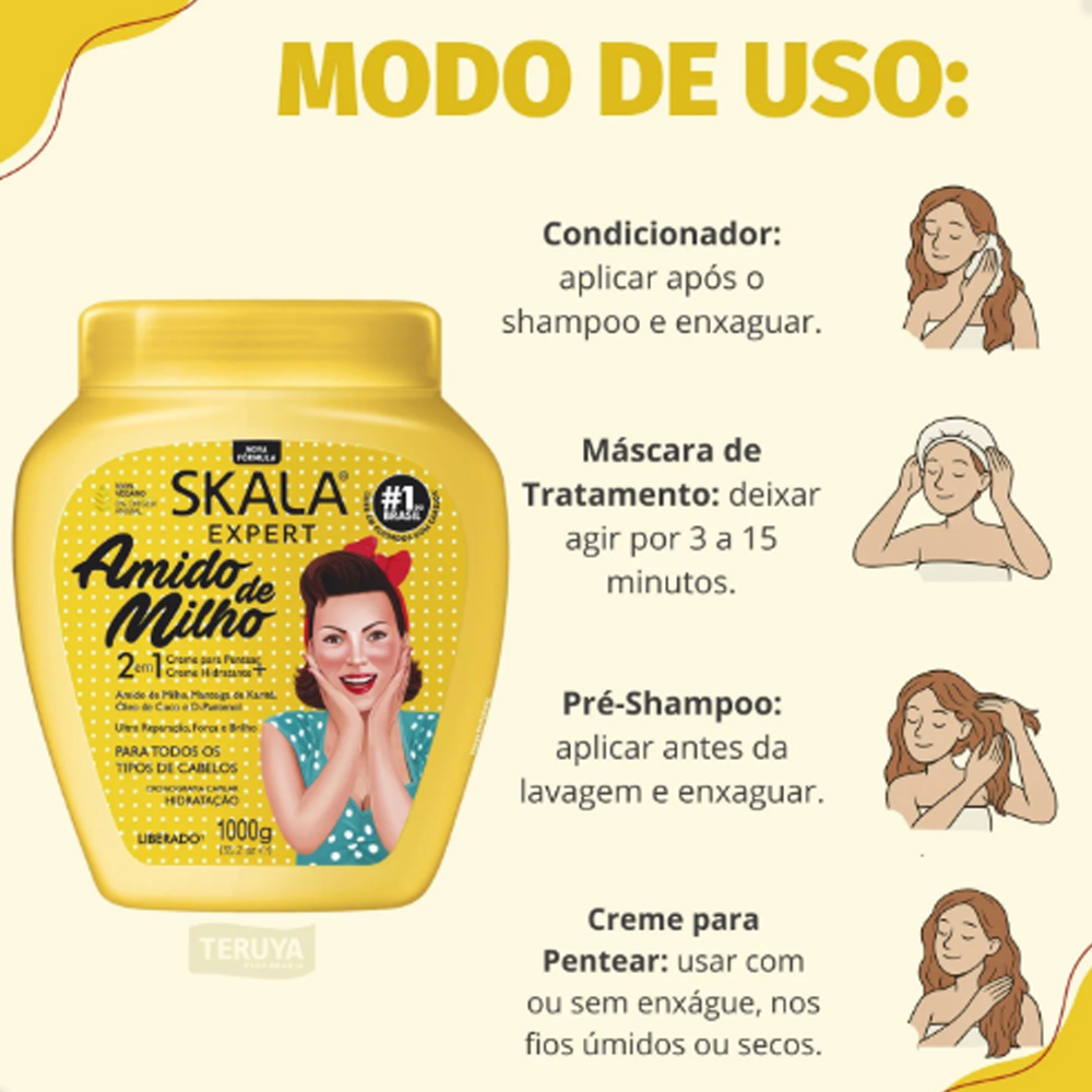 Skala Expert Mais Cachos Hair Cream And Conditioner 1000ml - Image 2