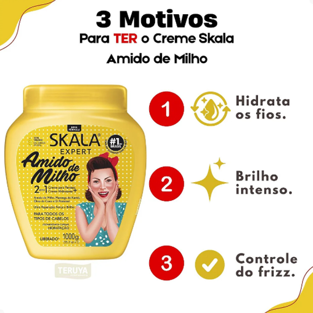 Skala Expert Mais Cachos Hair Cream And Conditioner 1000ml - Image 3