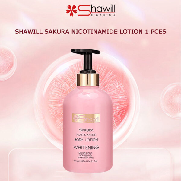Shawill Sakura Niacinamide Whitening Body Lotion - 500ml - Image 3