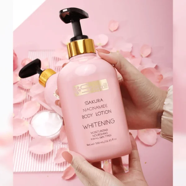 Shawill Sakura Niacinamide Whitening Body Lotion - 500ml - Image 5