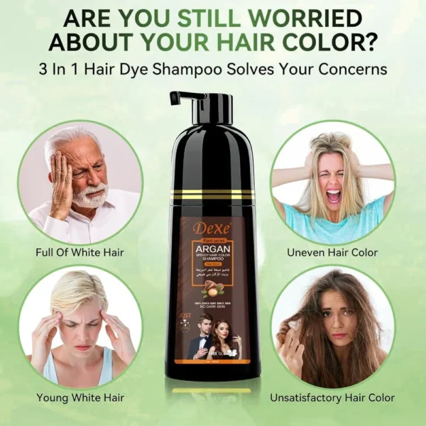 Nitro Argan Speedy Hair Color Shampoo Dark Brown 420ml - Image 3