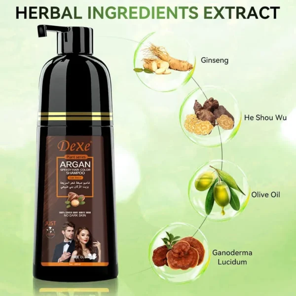 Nitro Argan Speedy Hair Color Shampoo Dark Brown 420ml - Image 4