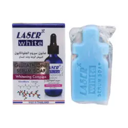 Laser White Serum Soap Glutathione Acid 90gm