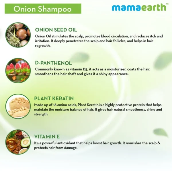 Mamaearth Onion Shampoo 250Ml - Image 3