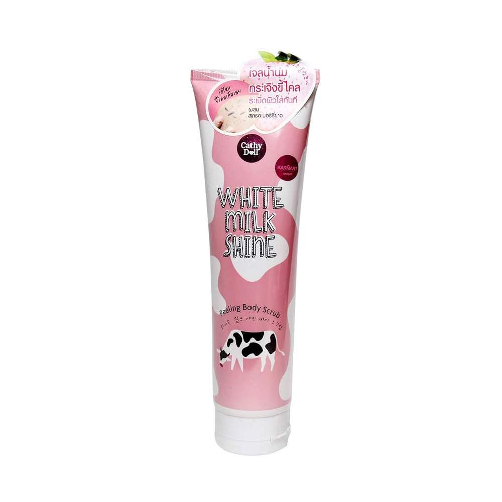 cathy doll white milk shine peeling body scrub 320ml